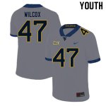 Youth West Virginia Mountaineers NCAA #47 Avery Wilcox Gray Authentic Nike Stitched College Football Jersey CN15Z64ZQ